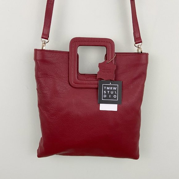 🌺SOLD🌺 TMRW Studio x Anthro | Mahogany Foldover Leather Clutch Crossbody Bag - Picture 6 of 9